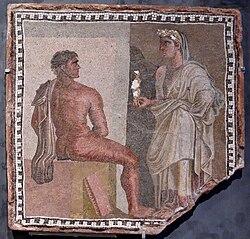 Mosaic of Orestes, main character in Aeschylus's only surviving trilogy The Oresteia
