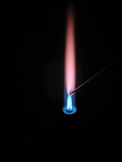 Flame test for rubidium