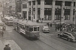 A streetcar in Toledo, 1949