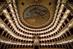 Interior view on to the royal box