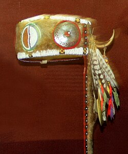Tonkawa otter pelt turban, circa 1880, Oklahoma, Oklahoma History Center
