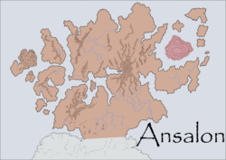 Map of Ansalon, where the majority of the novels take place