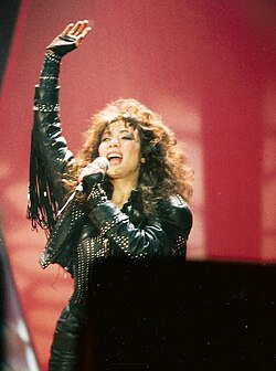 Rush performing in 1987