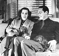 Crawford with second husband, actor Franchot Tone, 1936