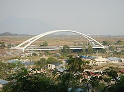 Dolores Grotto view of the Bamban bridge and barangays