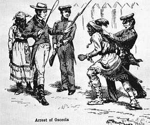 Osceola was seized at the orders of Gen. Thomas Jesup when he appeared for a meeting under a white peace or "parley" flag.