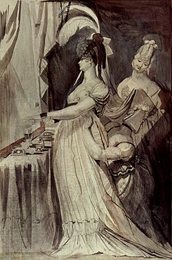 Johann Heinrich Füssli, Lady at dressing table, Brinsley Ford collection