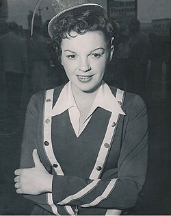 Garland filming a scene as a restaurant carhop for A Star Is Born (1954)
