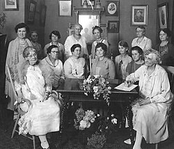 Women of the WCTU at a meeting, 1924