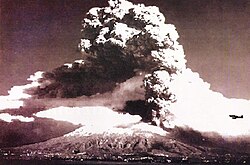 Volcanic deposits depicted from the more recent 1944 eruption at Mount Vesuvius