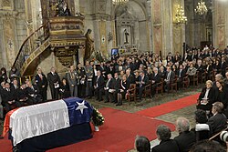 The funeral cortege of Patricio Aylwin on 22 April 2016 in Santiago