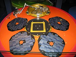 A replica of the Beagle 2 lander component of Mars Express at the Science Museum, London
