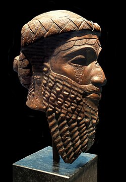 Bronze head of an Akkadian ruler, discovered in Nineveh in 1931, presumably depicting either Sargon or, more probably, Sargon's grandson Naram-Sin.[25][26]