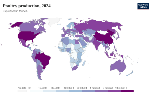 Poultry production tonnes