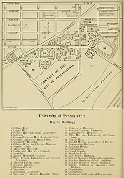 A Rand McNally map of Penn, c. 1915