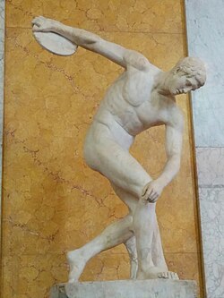 Roman marble copy of Myron's Discobolus. Towneley Marbles, British Museum