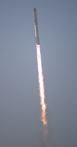 Starship during the second flight attempt