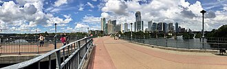 The Pfluger Pedestrian Bridge over the Colorado River