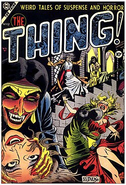 The Thing #12 (February 1954), Ditko's first published comic book cover