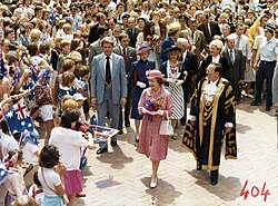 Queen Elizabeth II visited Brisbane in October 1982 for the Commonwealth Games