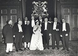 Nkrumah (first in right, back row) at the 1960 Commonwealth Prime Minister's Conference
