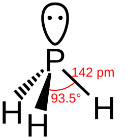 Skeletal formula of phosphine