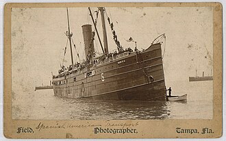 The American transport ship Seneca, a chartered vessel that carried troops to Puerto Rico and Cuba