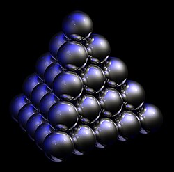 A representation of the crystal lattice showing the planes of atoms