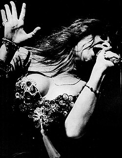 Joplin performing at the Newport Folk Festival in Rhode Island in July 1968[12]