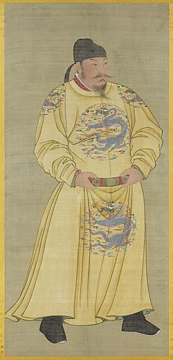 The renowned Emperor Taizong of Tang (r. 626–649); the emperor represented the pinnacle of traditional Chinese society, and was above that of the scholar-official.