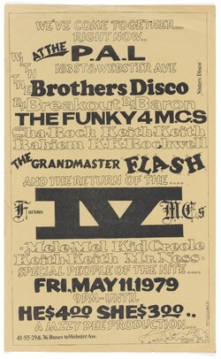 1979 Bronx Rap Battle. Design: Buddy Esquire. Image courtesy of Smithsonian National Museum of African American History and Culture
