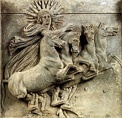 Helios on a relief from Ilion (Troy), early 4th century BC