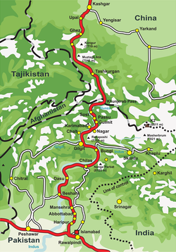 Karakoram Highway, connecting Pakistan to China, is one of the highest paved roads in the world.