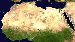 Satellite image of Sahara