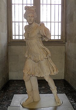 Artemis (Diana) from the "Rospigliosi type", Roman copy of the 1st–2nd centuries CE after a Hellenistic original, Louvre Museum.