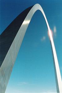 The 630-foot (192 m) high, stainless-clad (type 304) Gateway Arch in Saint Louis, Missouri