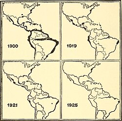 Map of yellow fever and syphilis control, 1900–1925