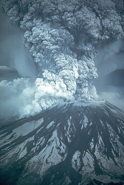 The 1980 eruption of Mount St. Helens.