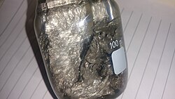 Calcium crystals stored in mineral oil