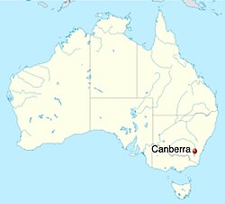 Location of Canberra