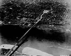 Aerial view of the bridge, 1941