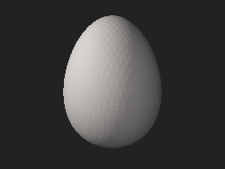 A 3D model of an egg