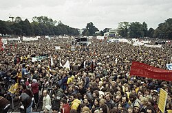 Protest in Bonn against the deployment of Pershing II missiles in West Germany, 1981