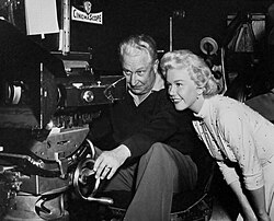 Doris Day and cinematographer Wilfred M. Cline on the film's set