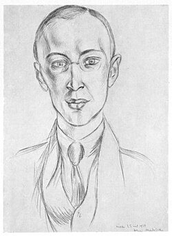 Prokofiev, as drawn by Henri Matisse for the premiere of Chout (1921)