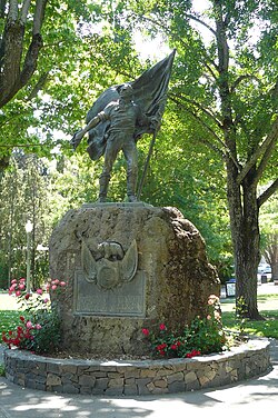 Bear Flag monument in Sonoma commemorating its capture by rebels
