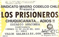 Entrance concert prisoners in Chuquicamata