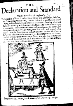 Woodcut from a Diggers document by William Everard