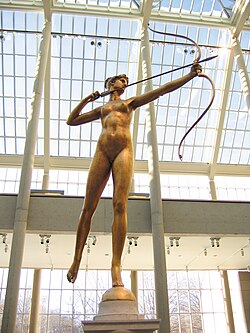 Diana (1892–93), Augustus Saint-Gaudens. Bronze, Metropolitan Museum of Art, New York City.