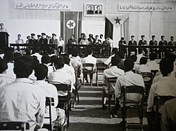 Meeting of representatives of South Yemen and North Korea, 1970s.